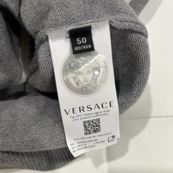 Versace Gray Crewneck Sweater - Picture 3 of 4